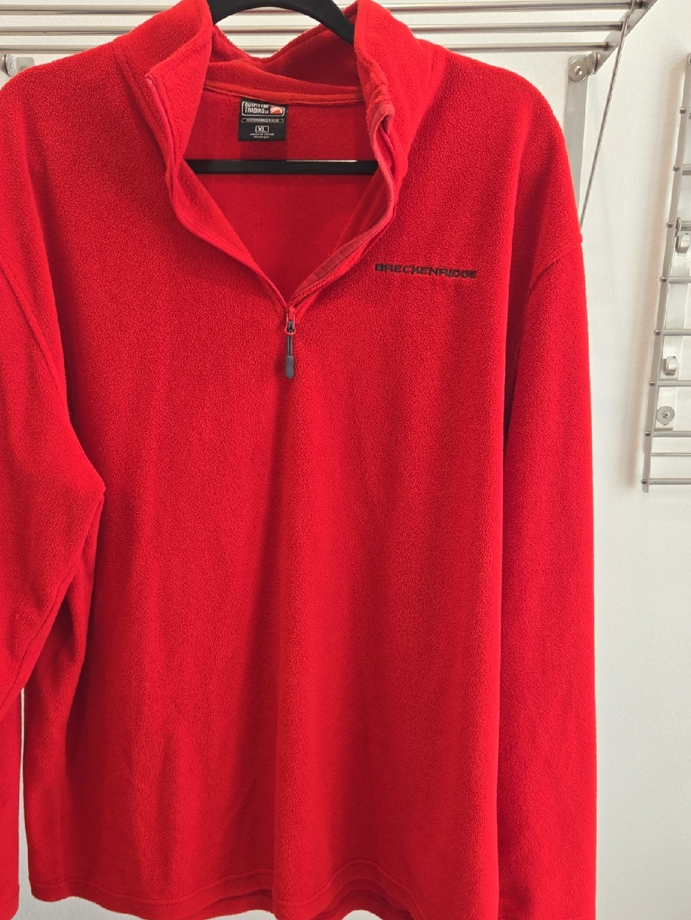 Breckenridge Red Quarter-Zip Fleece Pullover